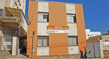 Fachado do Benvinda, centro de apoio de mulheres que sofreram violência de seus parceiros.
